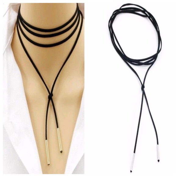 Black Rope Choker Necklace - Picture 5 of 5